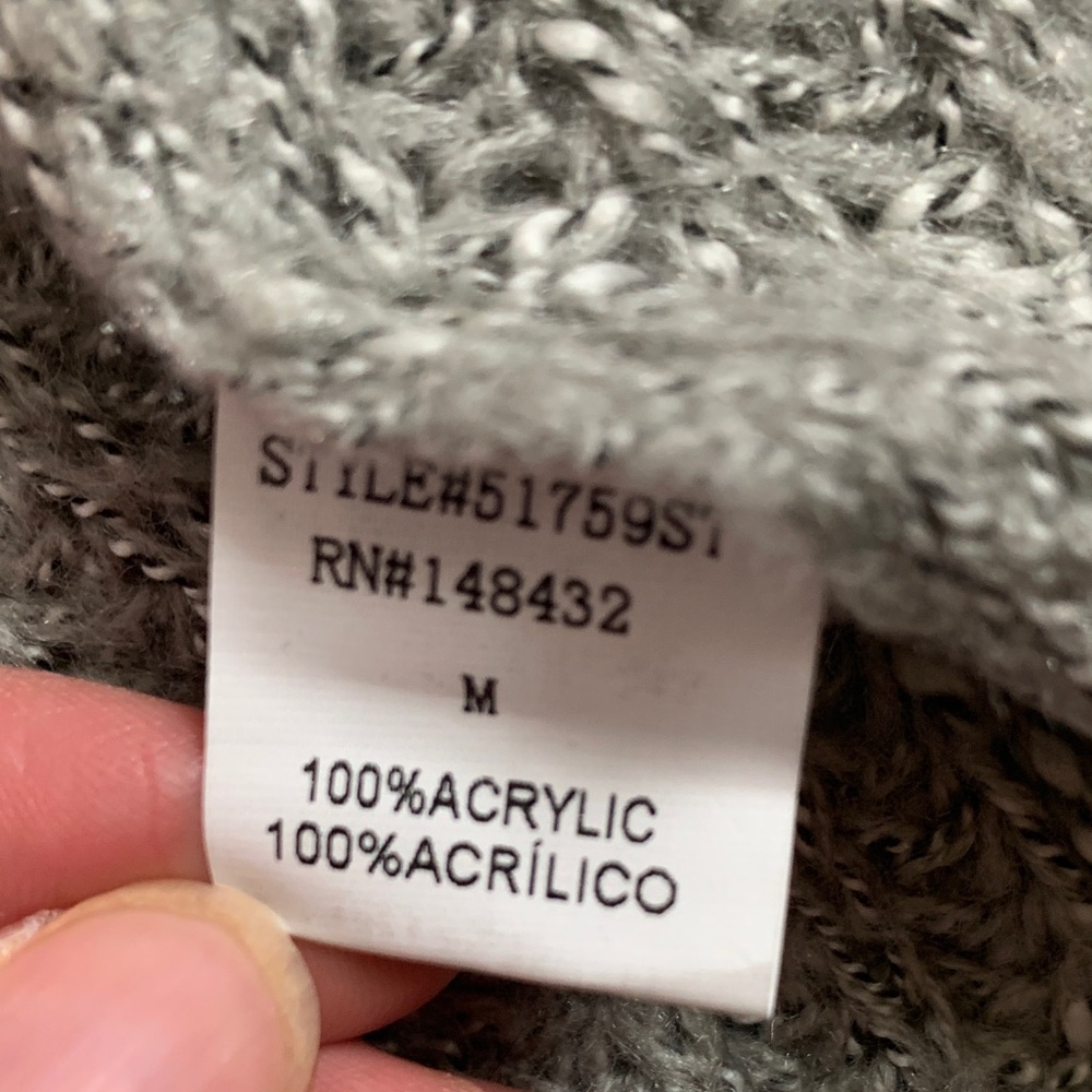 Pink Clover Light Gray Knit Cardigan - Picture 4 of 4